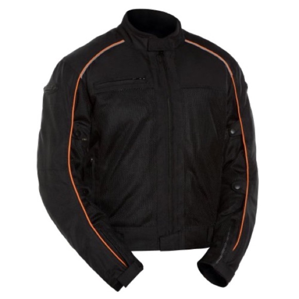 Custom Bilt Black Cruiser Mesh Motorcycle Jacket